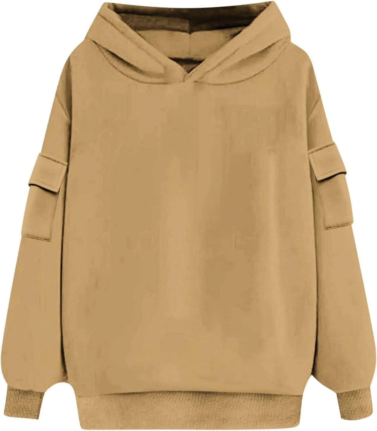 Hoodies For Women y2k Baggy Comfy Long Sleeve Pullover Sweat Shirt Pullover Tops Fall Clothes 2024 With Side Pockets