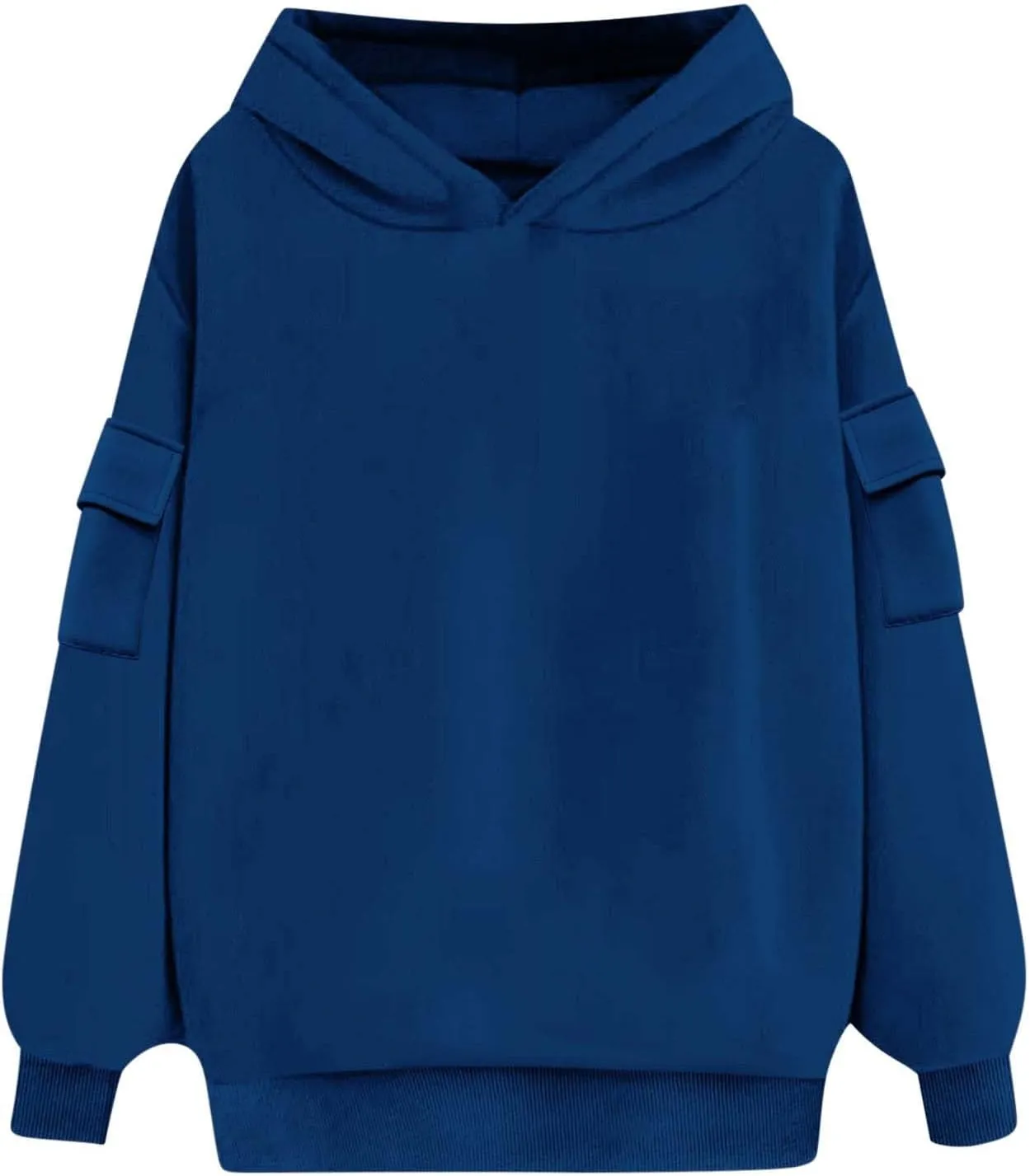 Hoodies For Women y2k Baggy Comfy Long Sleeve Pullover Sweat Shirt Pullover Tops Fall Clothes 2024 With Side Pockets