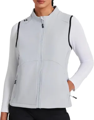 HOTSUIT Womens Lightweight Vest with 5 Pockets Windproof Sleeveless Jacket for Hiking Golf Vest, Black, M