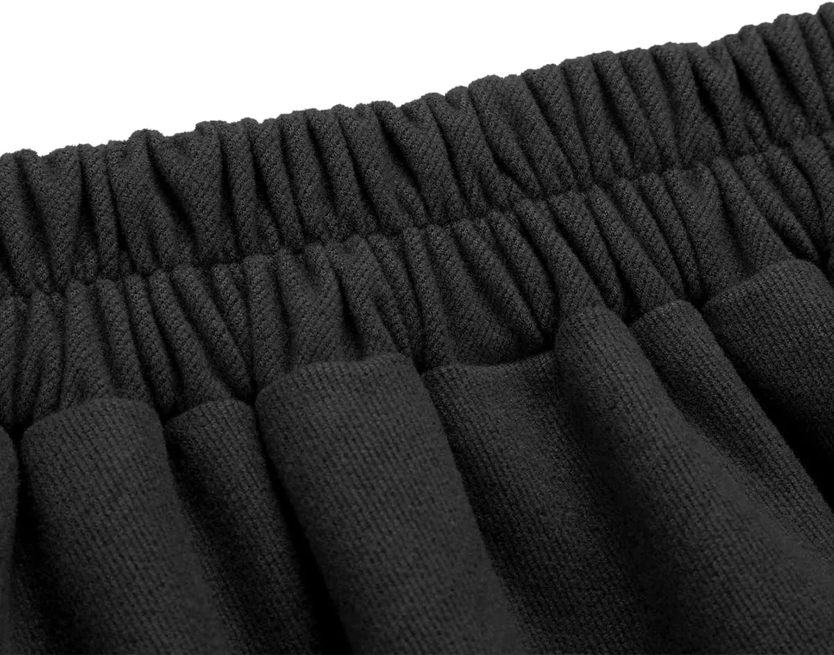 IDEALSANXUN Wool Skirts for Womens High Waist Aline Pleated Midi Skirts