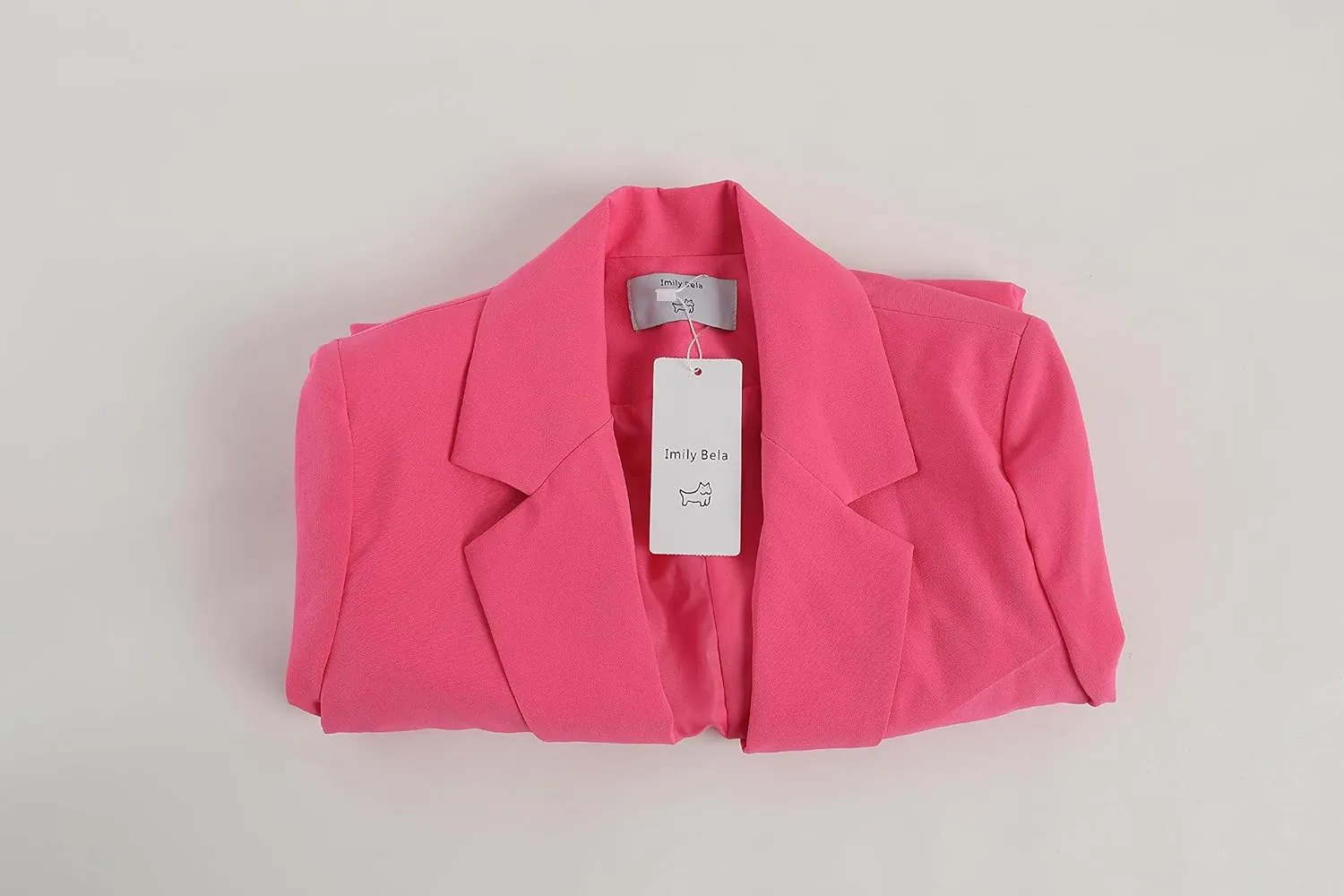 Imily Bela Womens Casual Blazers Long Sleeve Lapel Open Front Work Office Jacket with Pockets