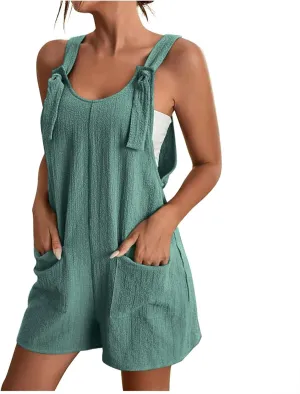 jsaierl Beach Pants for Women Casual Flowy Wide Leg Pant Drawstring Elastic Waist Palazzo Pant 2025 Summer Cotton Linen Pants