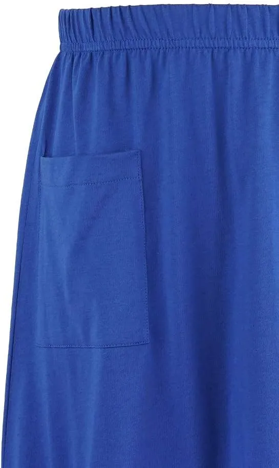 KIDNATION Girls Cotton Maxi Skirts Casual Ruffles Skirt with Pockets Soft Elastic Waist Skirt for Tutu Dance Sport 4-12 Years