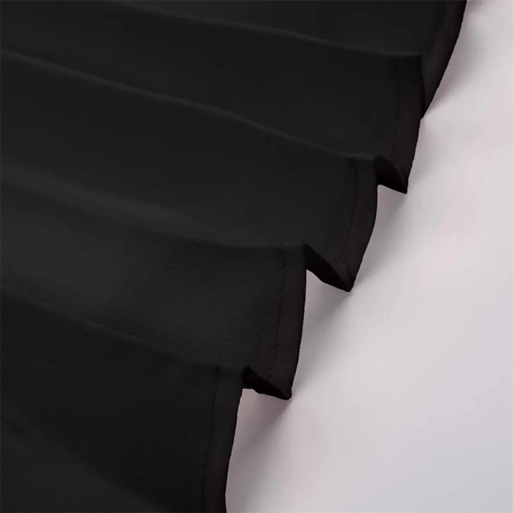 Ladies Pleated Skirts, Elastic Waist, Solid-Color, High Waist, Lined Retro Skirts