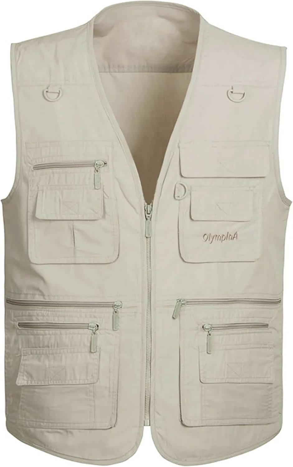Lentta Men's Fishing Vest Summer Outdoor Lightweight Work Photo Vest 16 Pockets