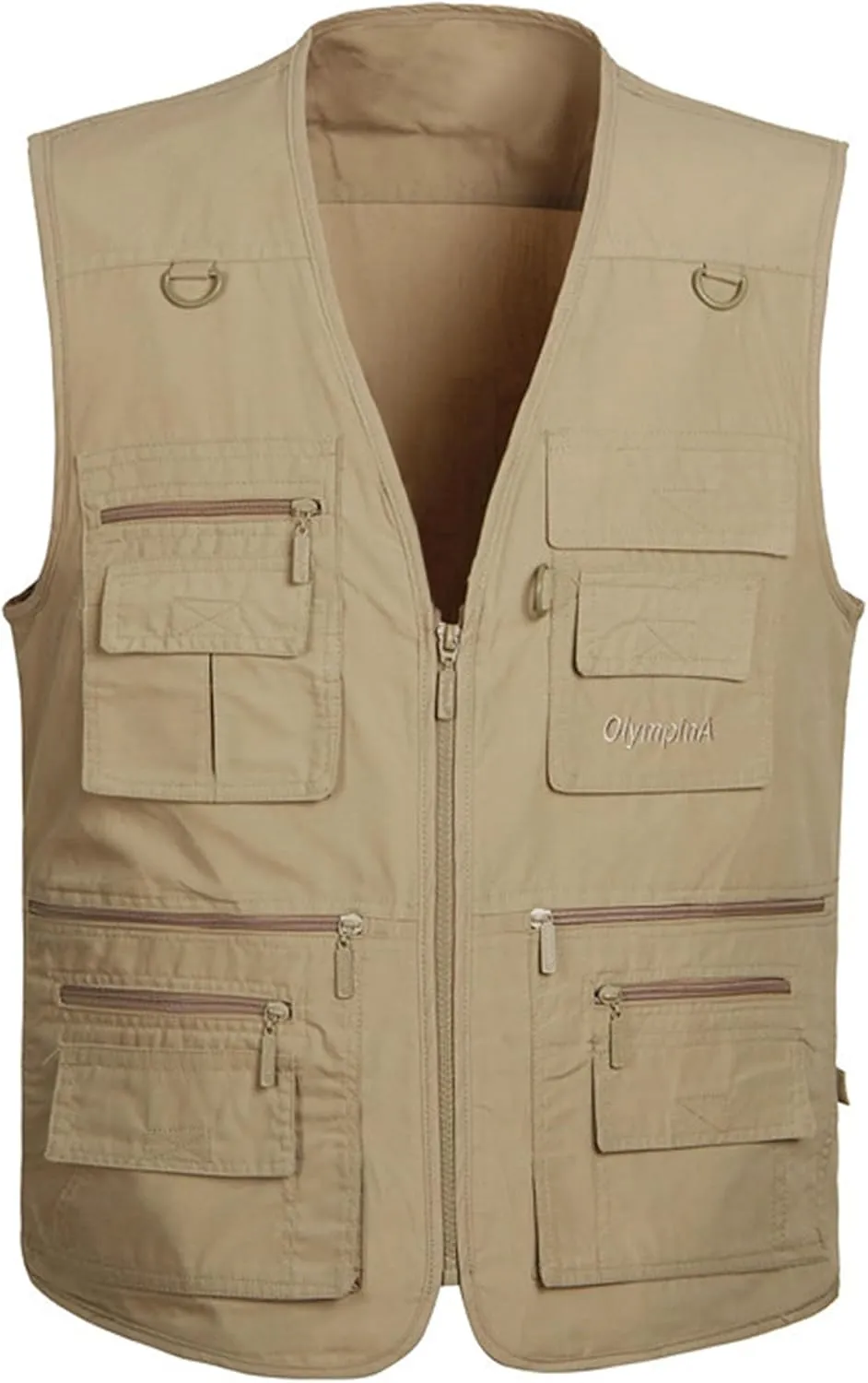 Lentta Men's Fishing Vest Summer Outdoor Lightweight Work Photo Vest 16 Pockets