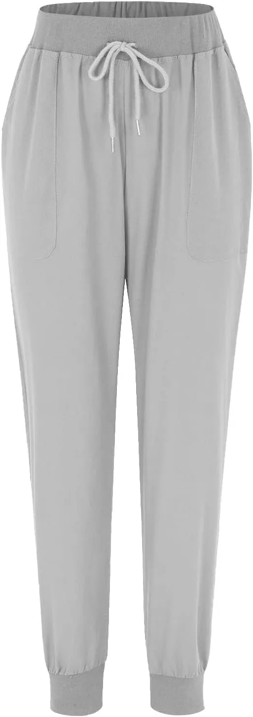 Linen Pants for Women 2025 Summer High Waist Straight Leg Lounge Pant Casual Loose Lightweight Beach Trousers with