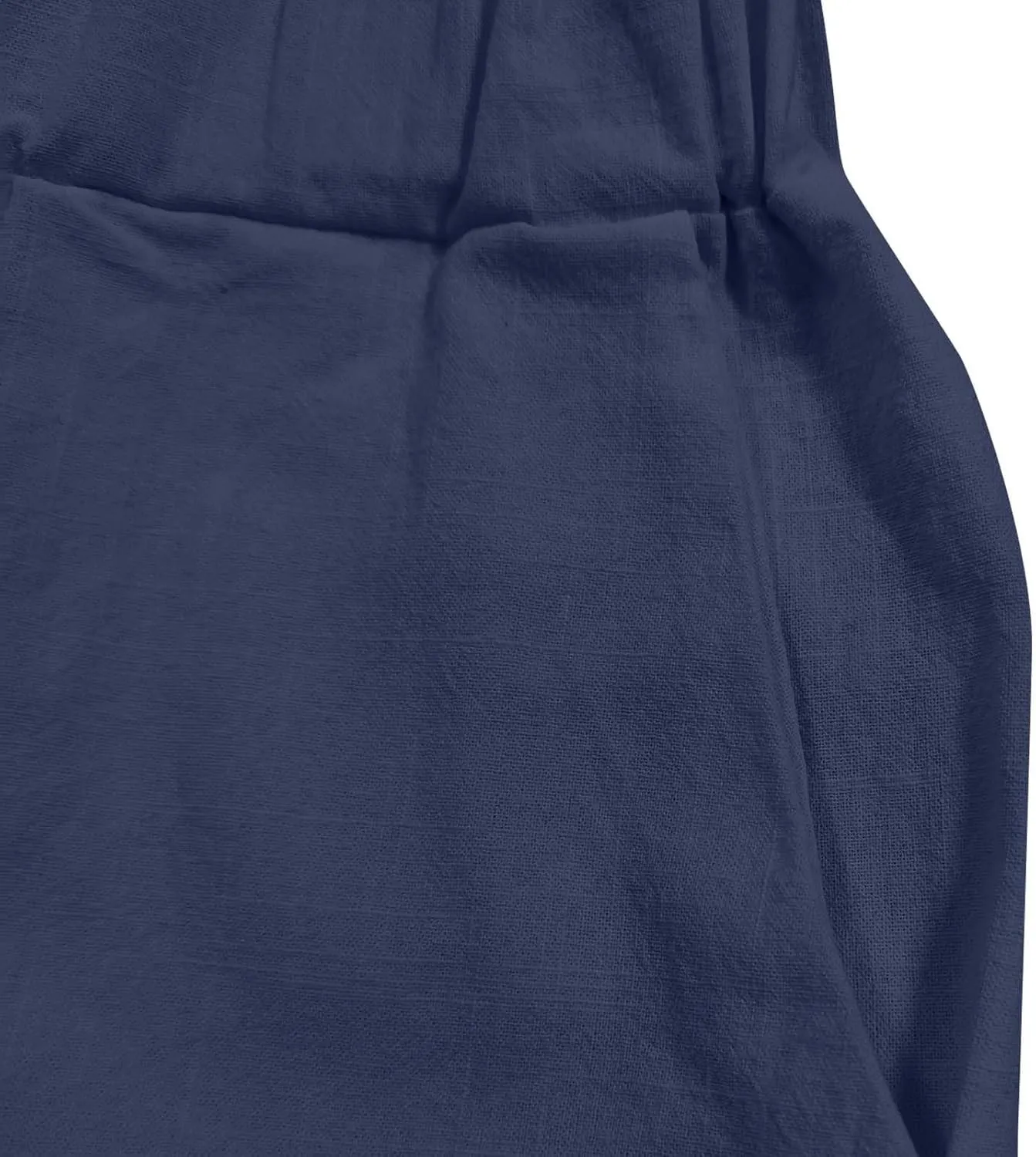 Lmdudan Women Linen Capri Pants Casual Drawstring Elastic High Waist Baggy Wide Leg Cropped Pants Trousers for Ladies Summer