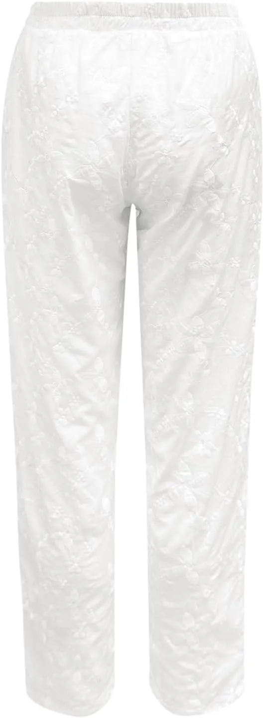 Loose Linen Pants For Women Petite Striped Print Cropped Trouser Drawstring Summer Soft Capri Sweatpant With Pocket