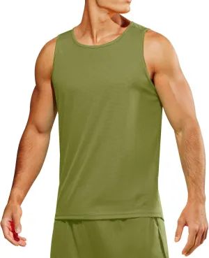 MIER Men's Tank Tops Quick Dry Swim Athletic Gym Running Muscle Beach Sleeveless Workout Shirts for Men