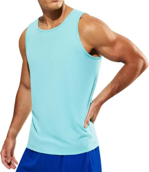 MIER Men's Tank Tops Quick Dry Swim Athletic Gym Running Muscle Beach Sleeveless Workout Shirts for Men