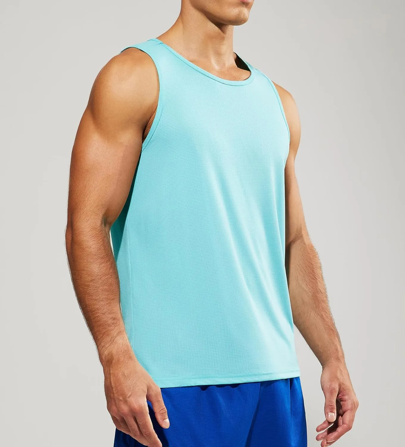 MIER Men's Tank Tops Quick Dry Swim Athletic Gym Running Muscle Beach Sleeveless Workout Shirts for Men