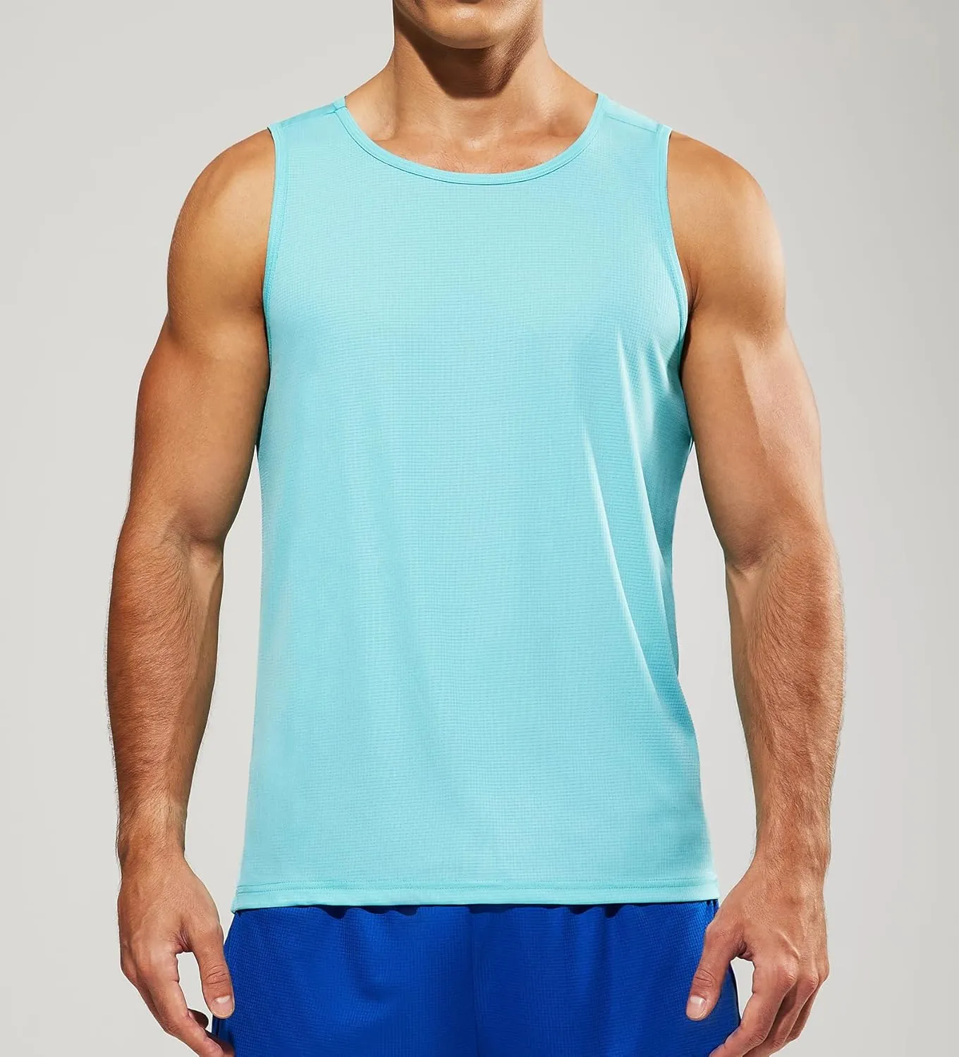 MIER Men's Tank Tops Quick Dry Swim Athletic Gym Running Muscle Beach Sleeveless Workout Shirts for Men