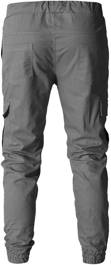 NATHGAM Fashion Mens Casual Pants Slim Fit Chino Pants Training Trousers Drawstring Jogger Pants Outdoor Cargo Pant Sweatpant