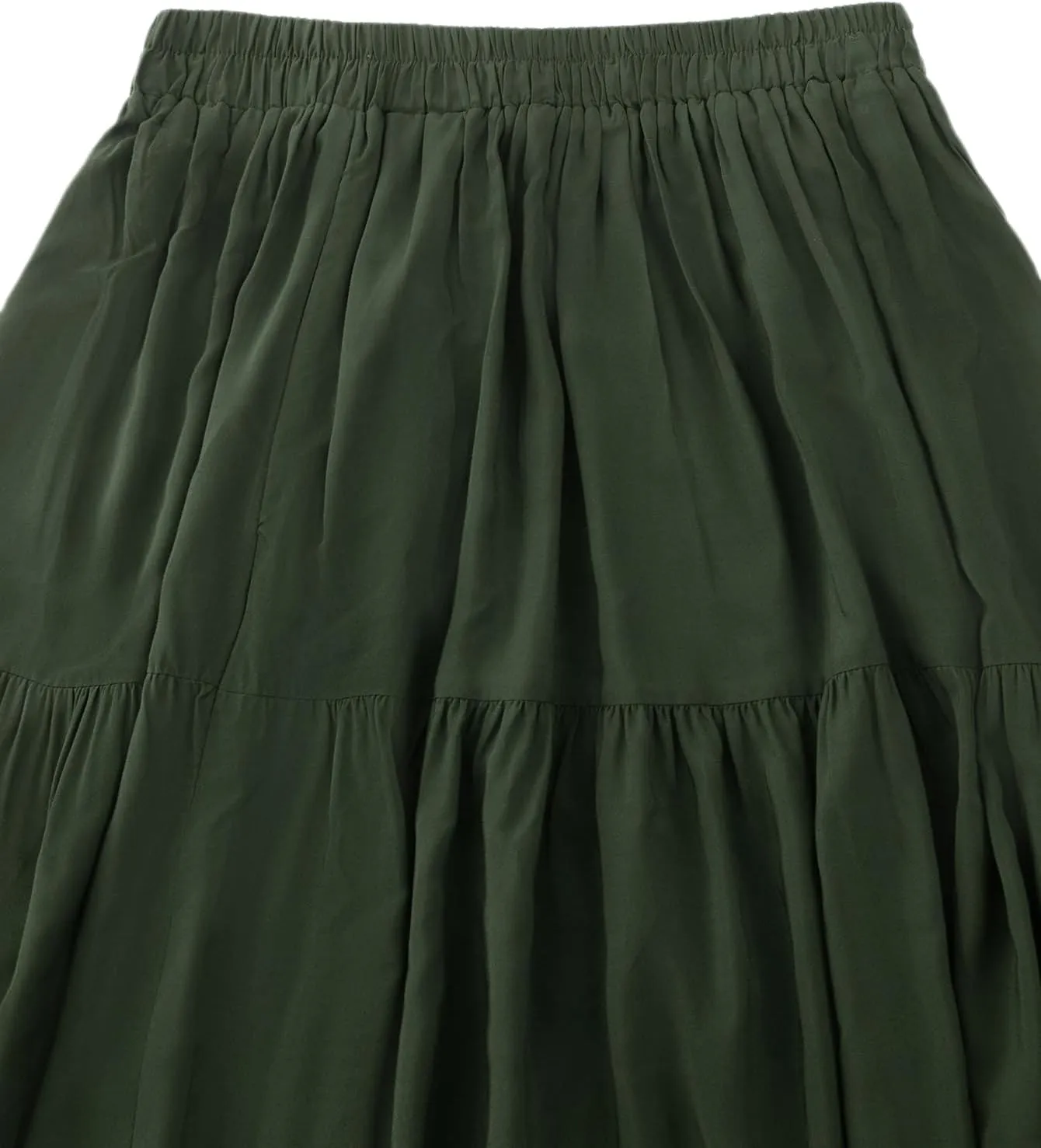 OSTOO Women's Summer Long Flowy Renaissance Skirt with Pockets - Boho High Waist A-Line Maxi Skirt