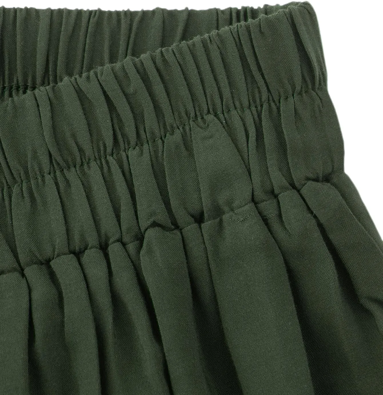 OSTOO Women's Summer Long Flowy Renaissance Skirt with Pockets - Boho High Waist A-Line Maxi Skirt