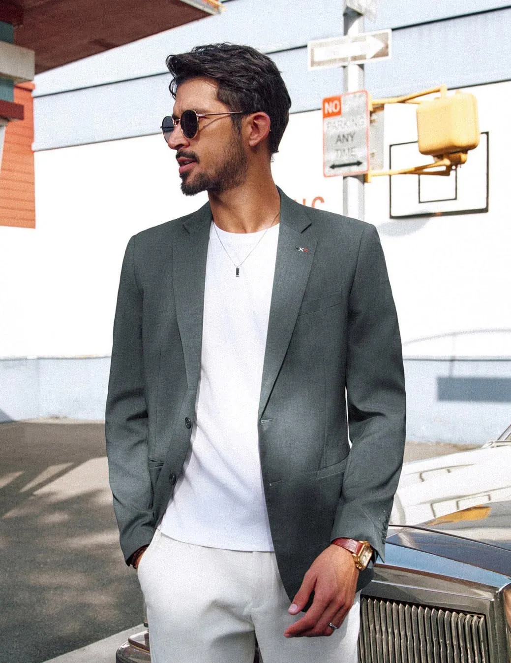 PJ PAUL JONES Mens Blazers Sport Coats Casual Lightweight Two Button Business Suit Jackets
