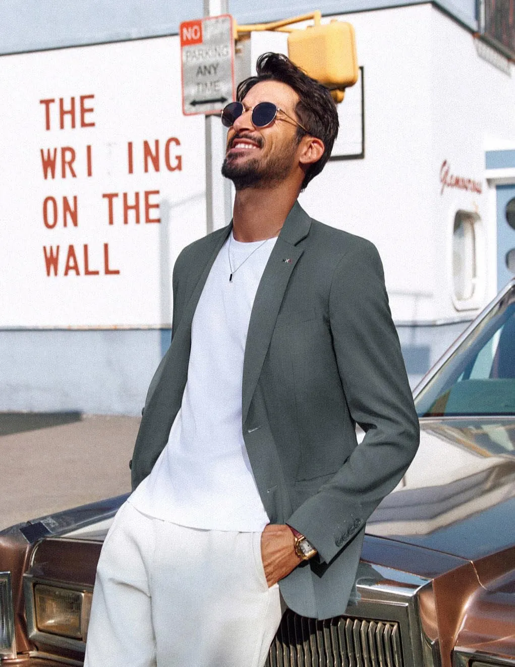 PJ PAUL JONES Mens Blazers Sport Coats Casual Lightweight Two Button Business Suit Jackets