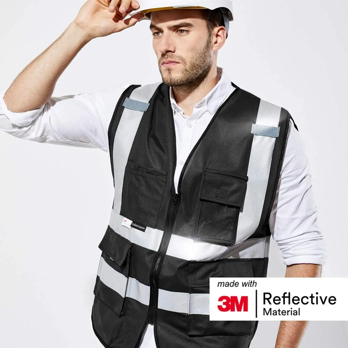 Salzmann Multi-Pocket Working Vest - Reflective Vest - Made with 3M Reflective Material