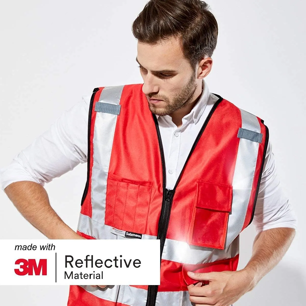 Salzmann Multi-Pocket Working Vest - Reflective Vest - Made with 3M Reflective Material