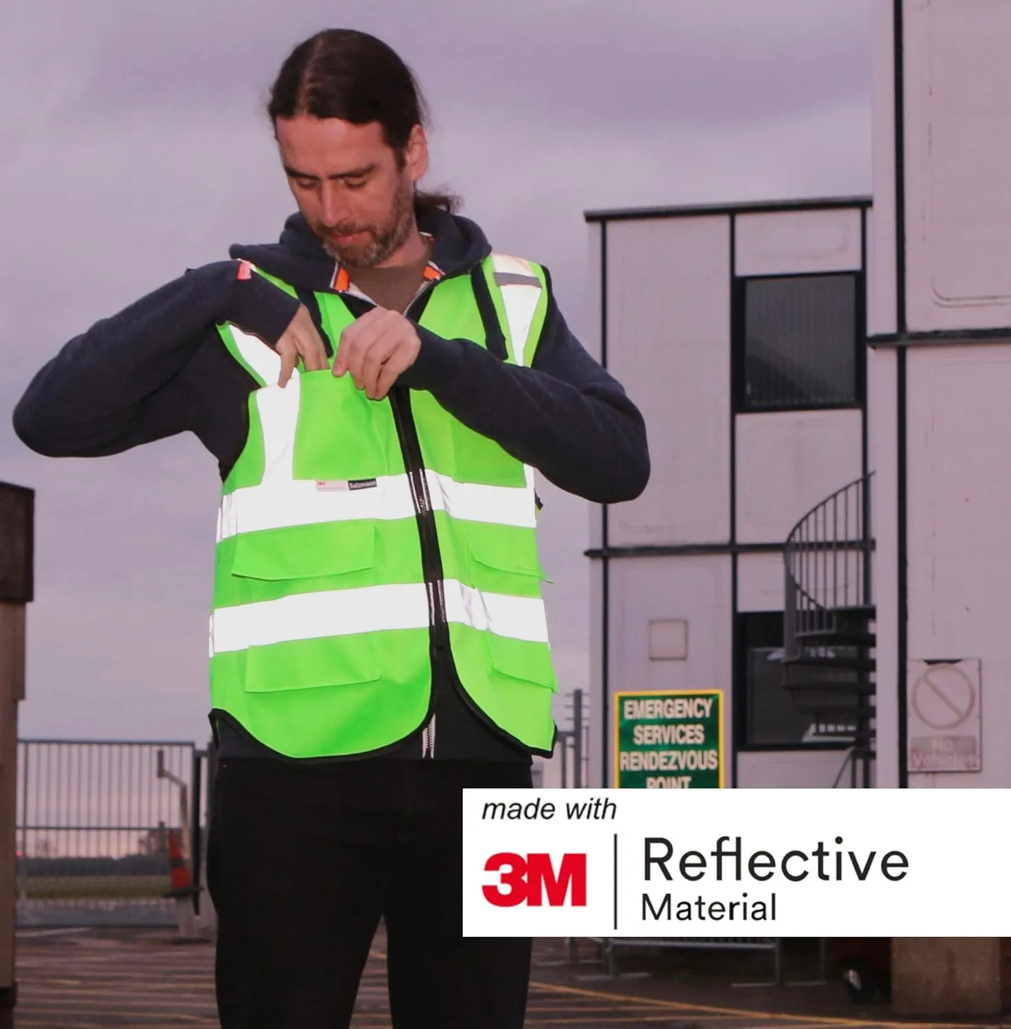 Salzmann Multi-Pocket Working Vest - Reflective Vest - Made with 3M Reflective Material