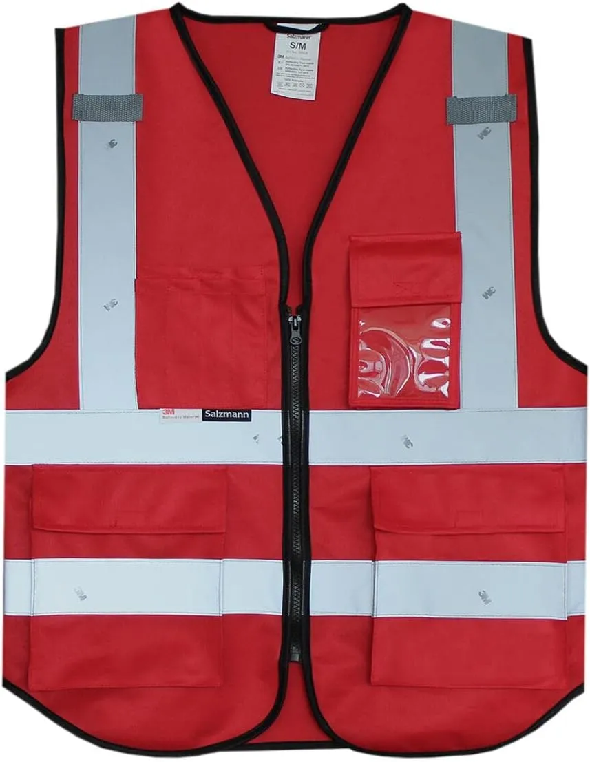 Salzmann Multi-Pocket Working Vest - Reflective Vest - Made with 3M Reflective Material
