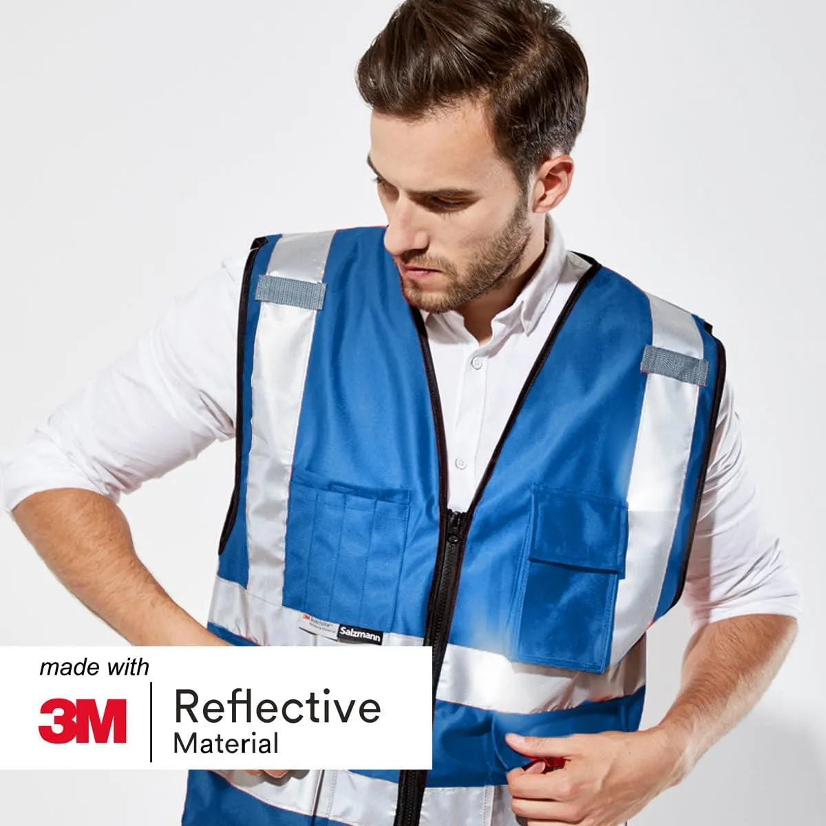 Salzmann Multi-Pocket Working Vest - Reflective Vest - Made with 3M Reflective Material