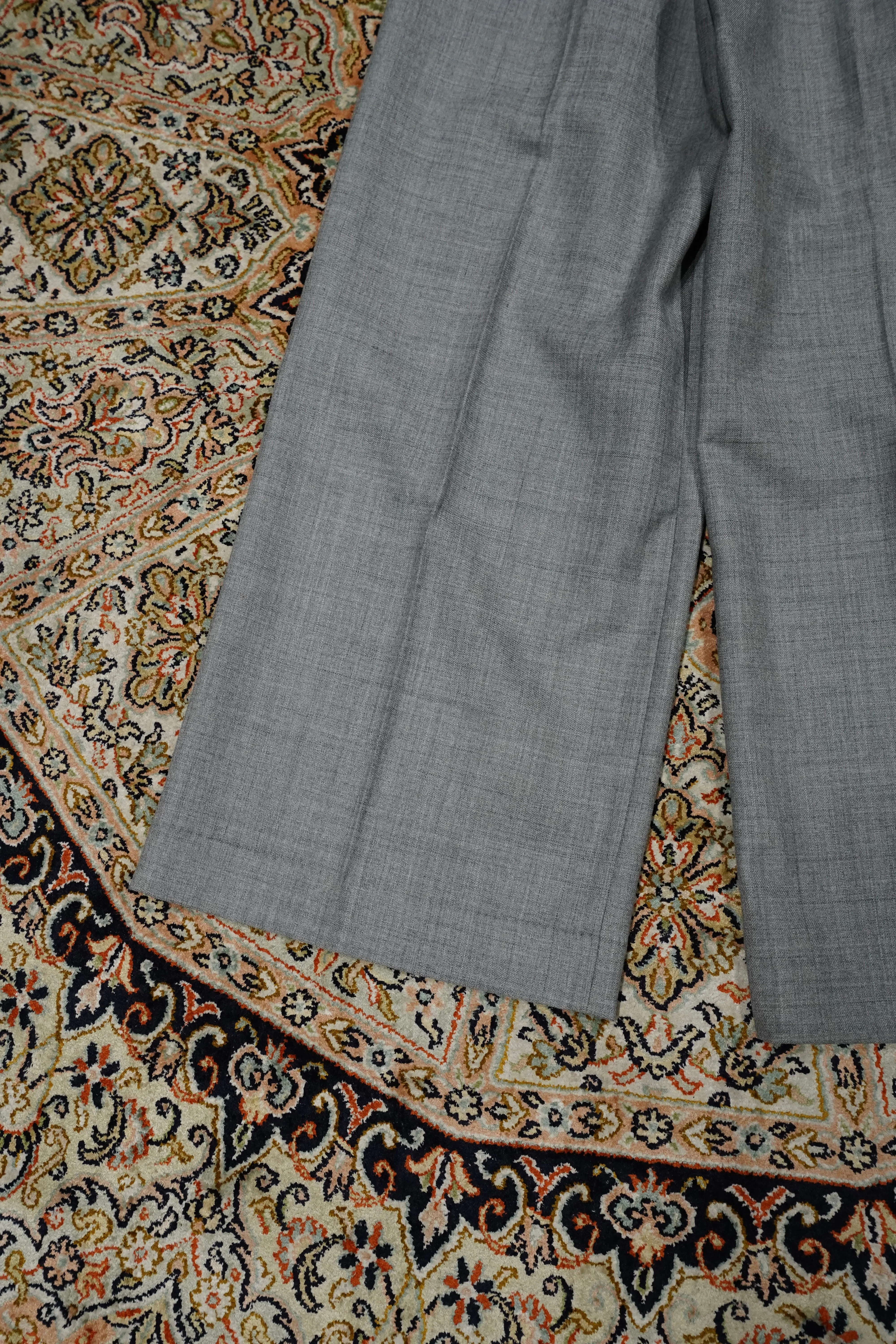 SATORU SASAKI SINGLE-TUCKED WIDE TROUSERS (GRAY)