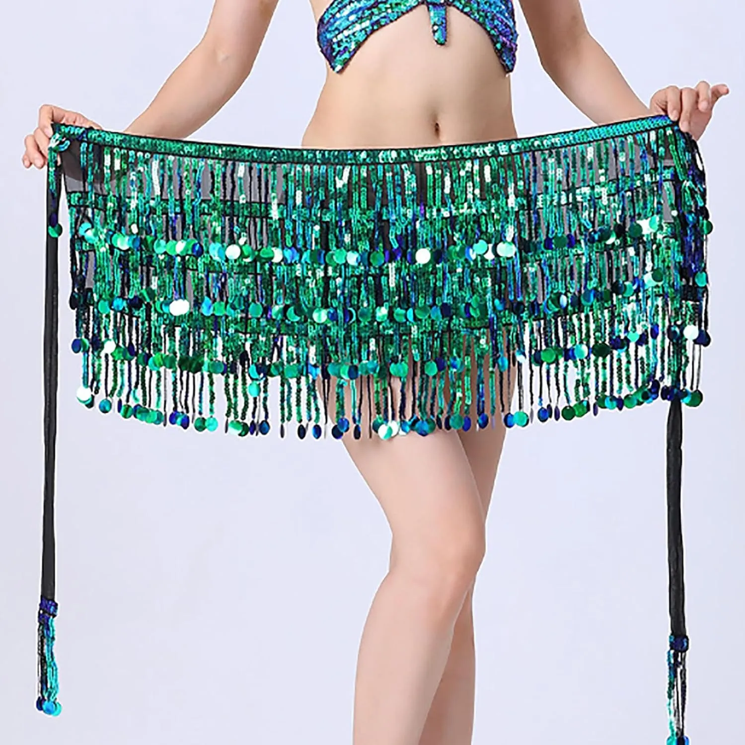 Short Skirt for Women Sexy Fashion Drawstring Sequin Skirts Fashion Fringe High Waisted Skirt Sports Party Skirt