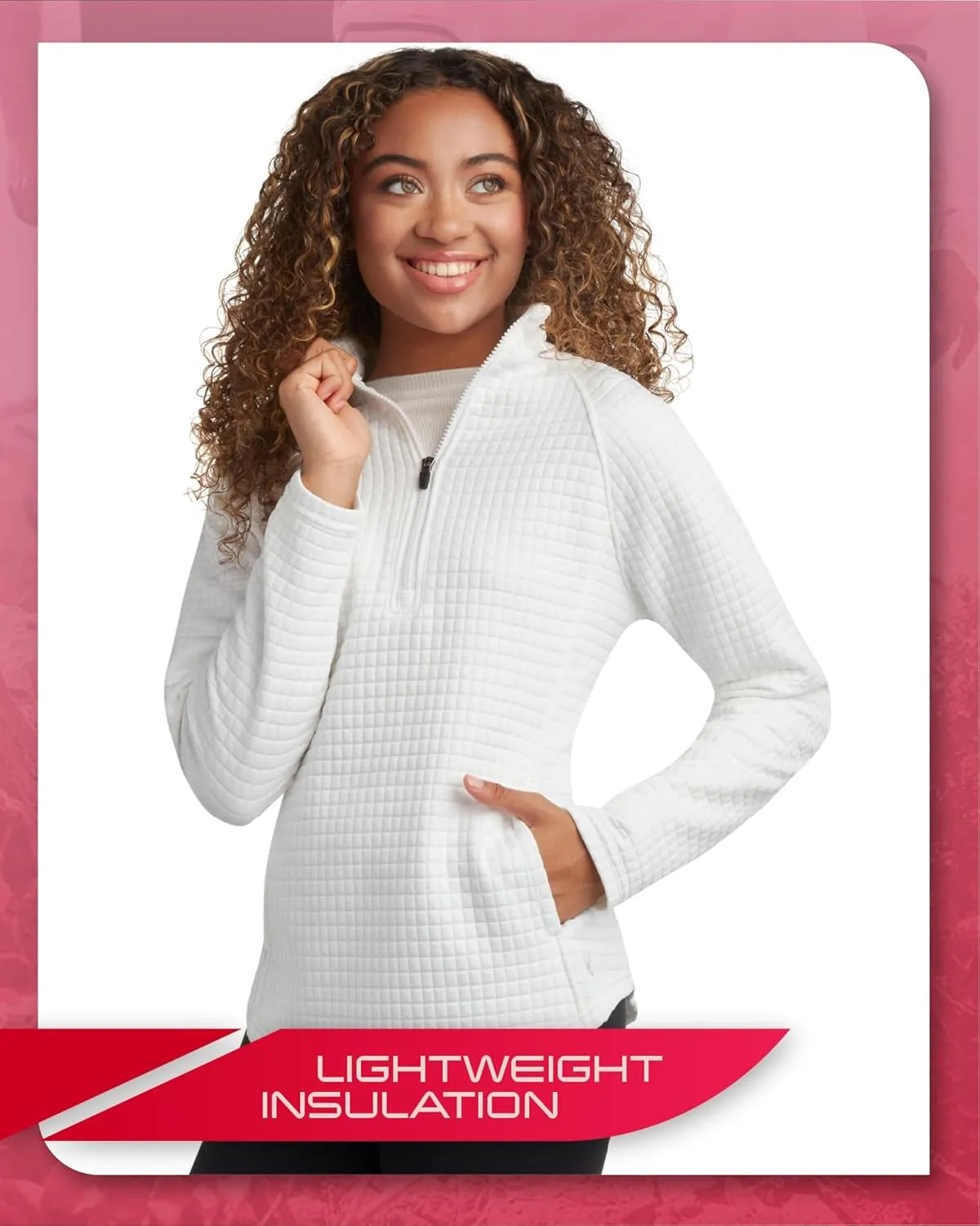 Spyder Women's Quarter Zip Active Sweatshirt - UPF 30  Grid Fleece Long Sleeve Athletic Mock Neck Pullover Top (Sizes: S-XL)