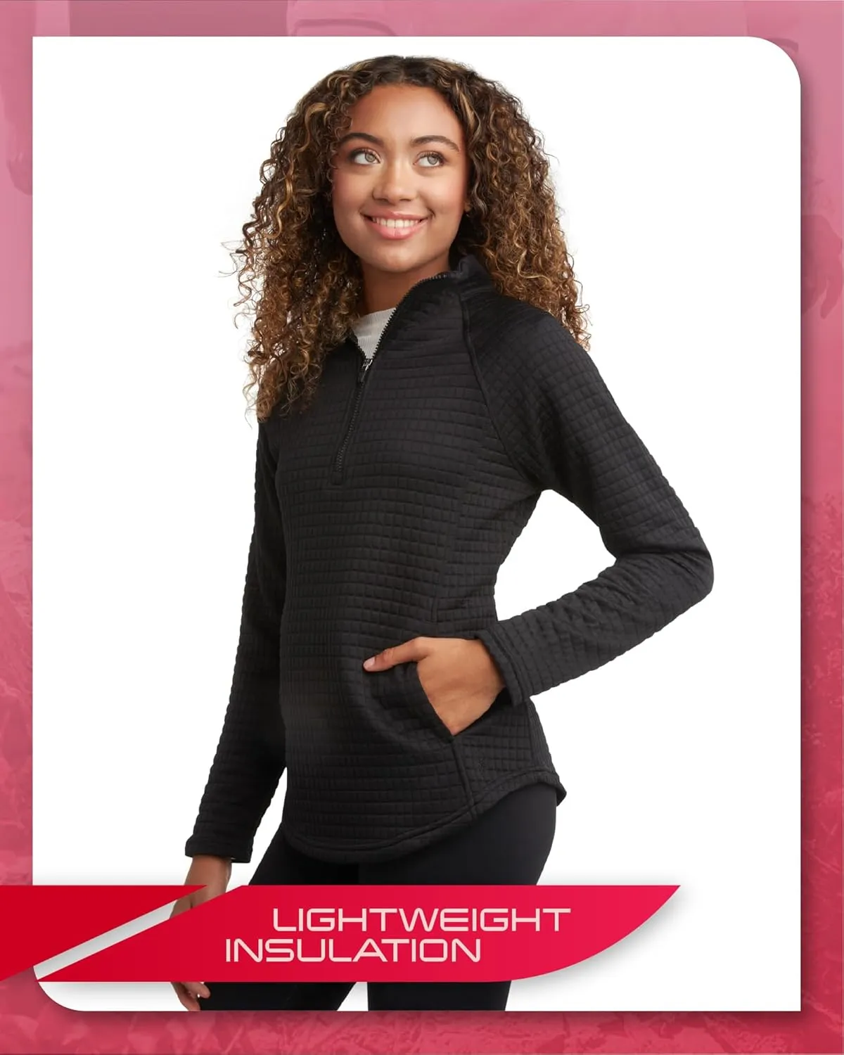 Spyder Women's Quarter Zip Active Sweatshirt - UPF 30  Grid Fleece Long Sleeve Athletic Mock Neck Pullover Top (Sizes: S-XL)