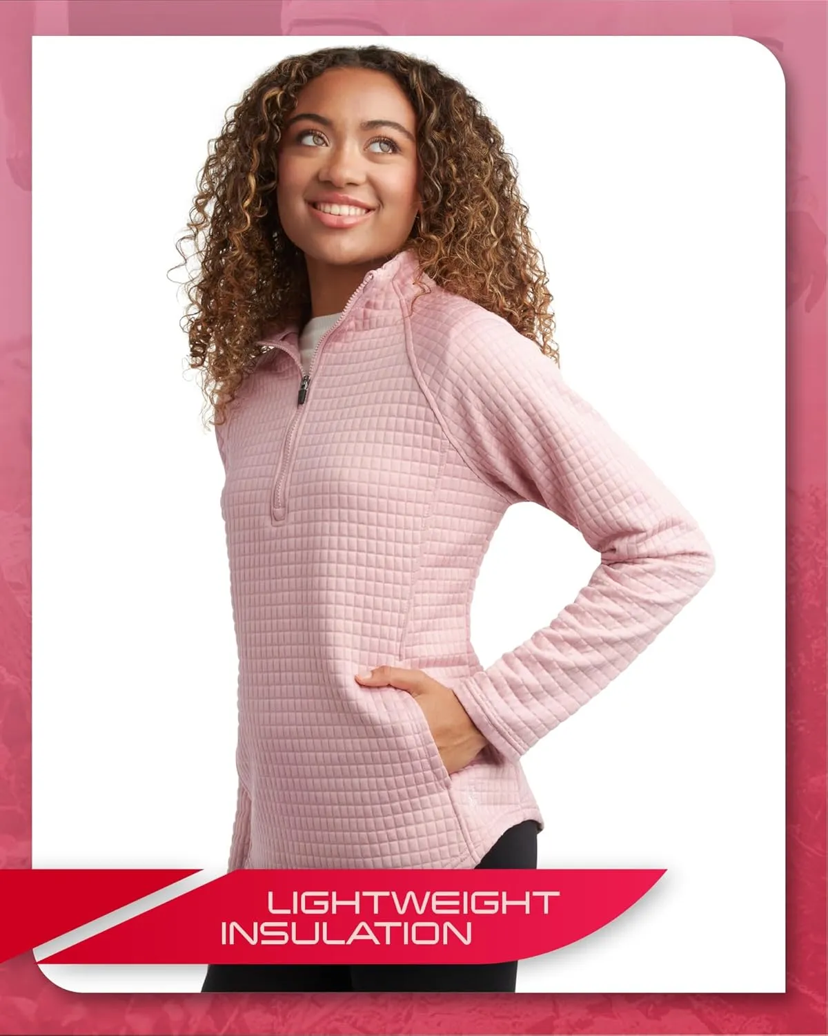 Spyder Women's Quarter Zip Active Sweatshirt - UPF 30  Grid Fleece Long Sleeve Athletic Mock Neck Pullover Top (Sizes: S-XL)