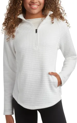 Spyder Women's Quarter Zip Active Sweatshirt - UPF 30  Grid Fleece Long Sleeve Athletic Mock Neck Pullover Top (Sizes: S-XL)