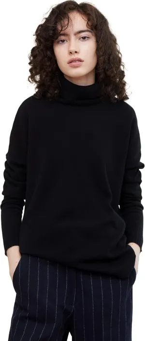 State Cashmere Womens Oversized Tunic Turtleneck Sweater 100% Pure Cashmere Classic Long Sleeve Pullover