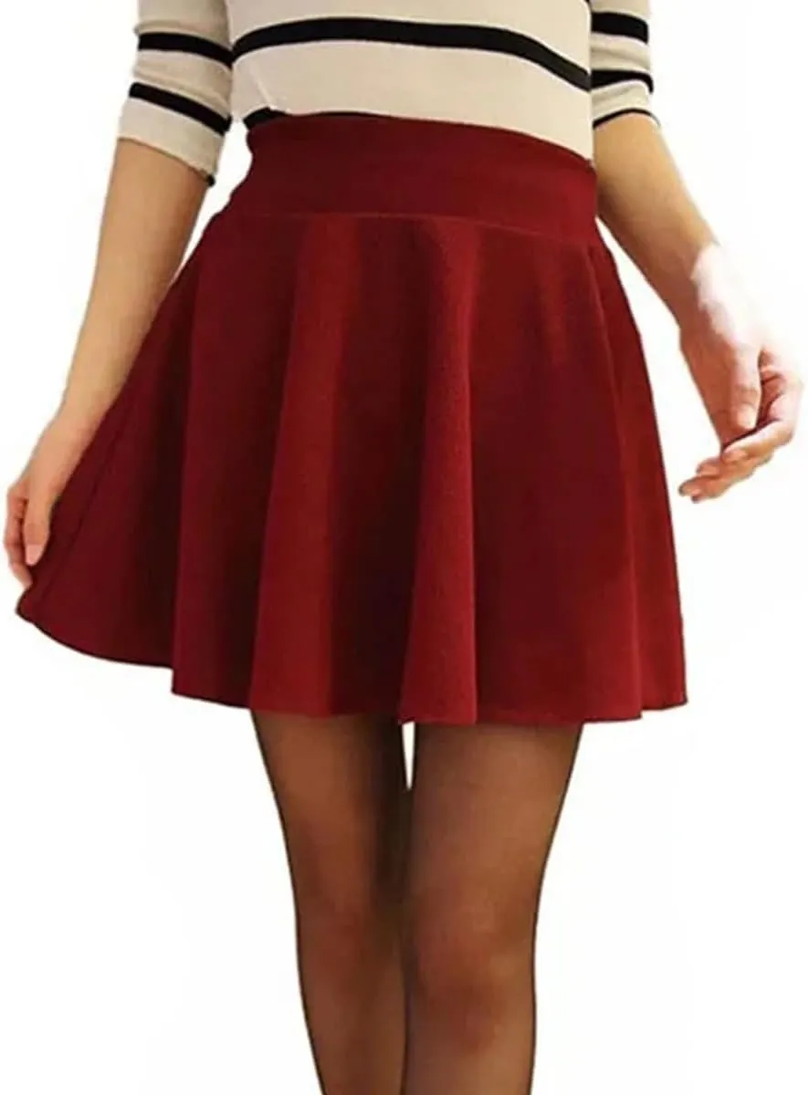 Summer Women Skirt Elastic Midi Skirts Pleated Black Sexy Stripe Mini Short School Skirts