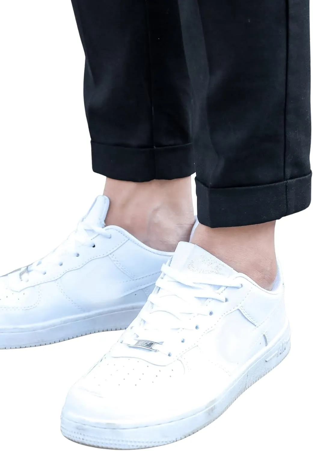 SweatyRocks Men's High Waist Fold Pleated Crop Suit Pants Work Office Business Long Trousers with Pockets