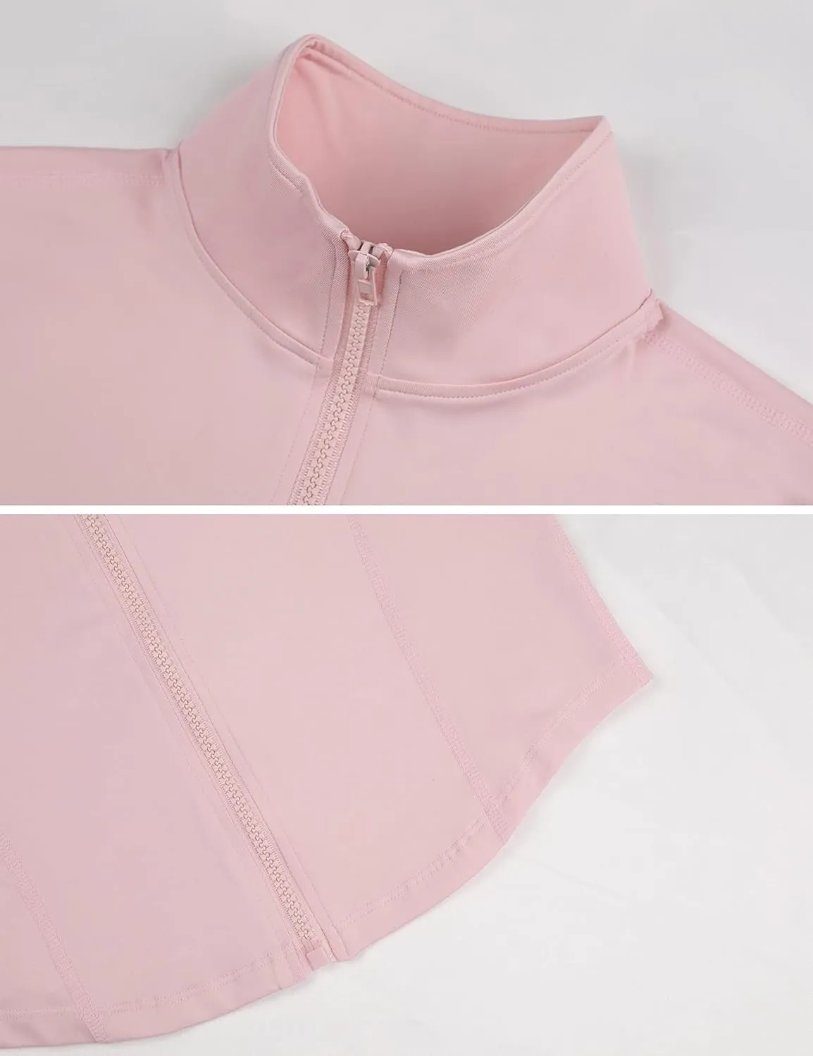 Tanming Women's Full Zip Seamless Workout Jacket Running Yoga Slim Fit Track Jacket