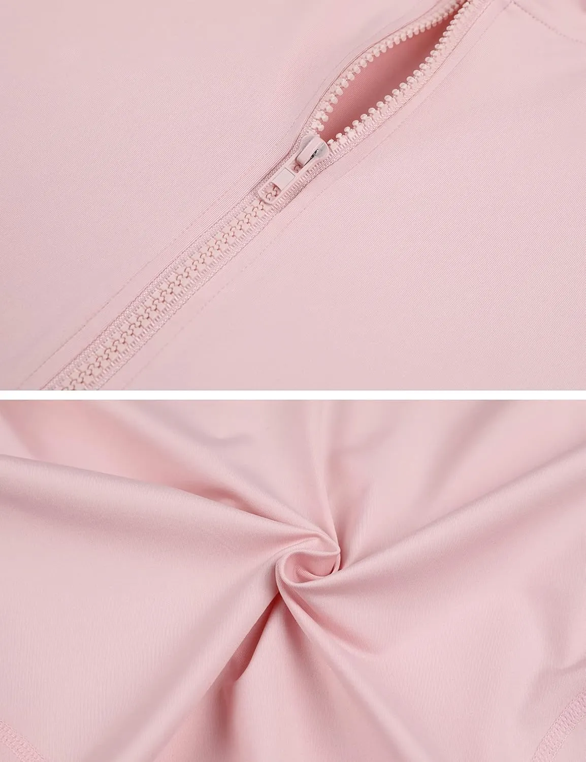 Tanming Women's Full Zip Seamless Workout Jacket Running Yoga Slim Fit Track Jacket