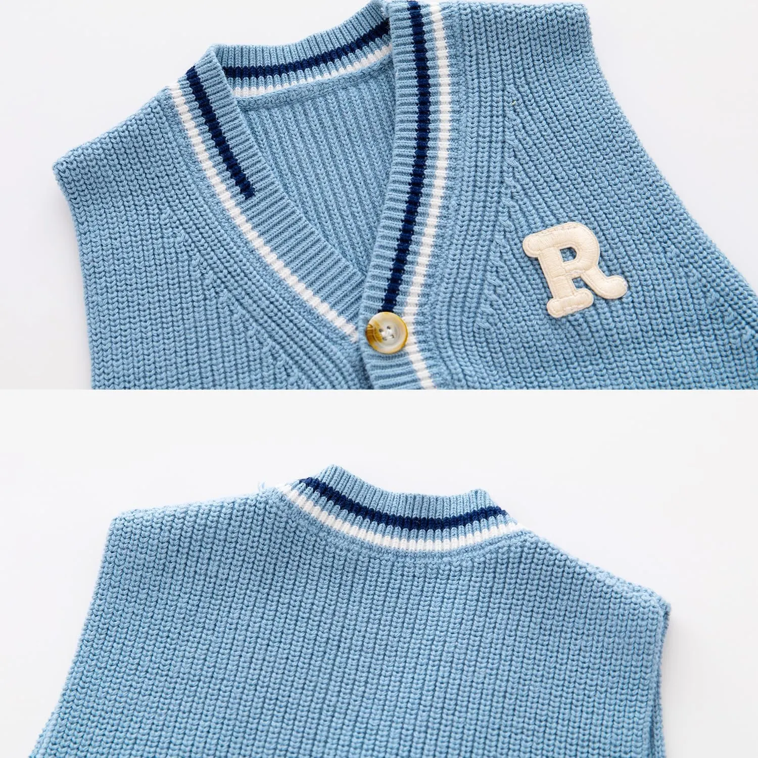 Toddler's Baby Knit Vest for Baby Boys Girls, Rustic Pastoral Style Toddler Sleeveless Sweater Warm Tops