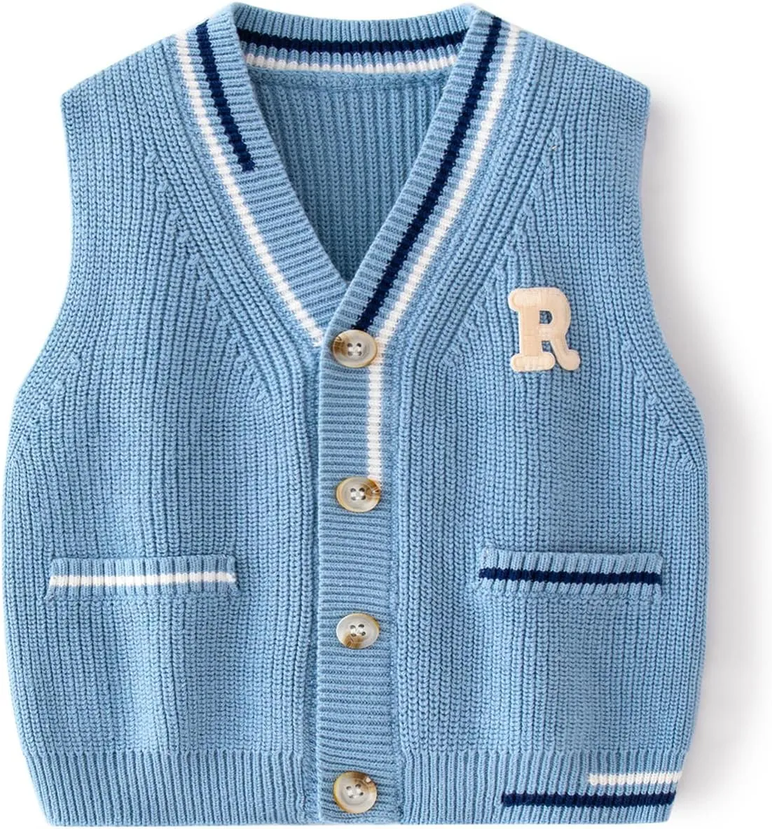 Toddler's Baby Knit Vest for Baby Boys Girls, Rustic Pastoral Style Toddler Sleeveless Sweater Warm Tops