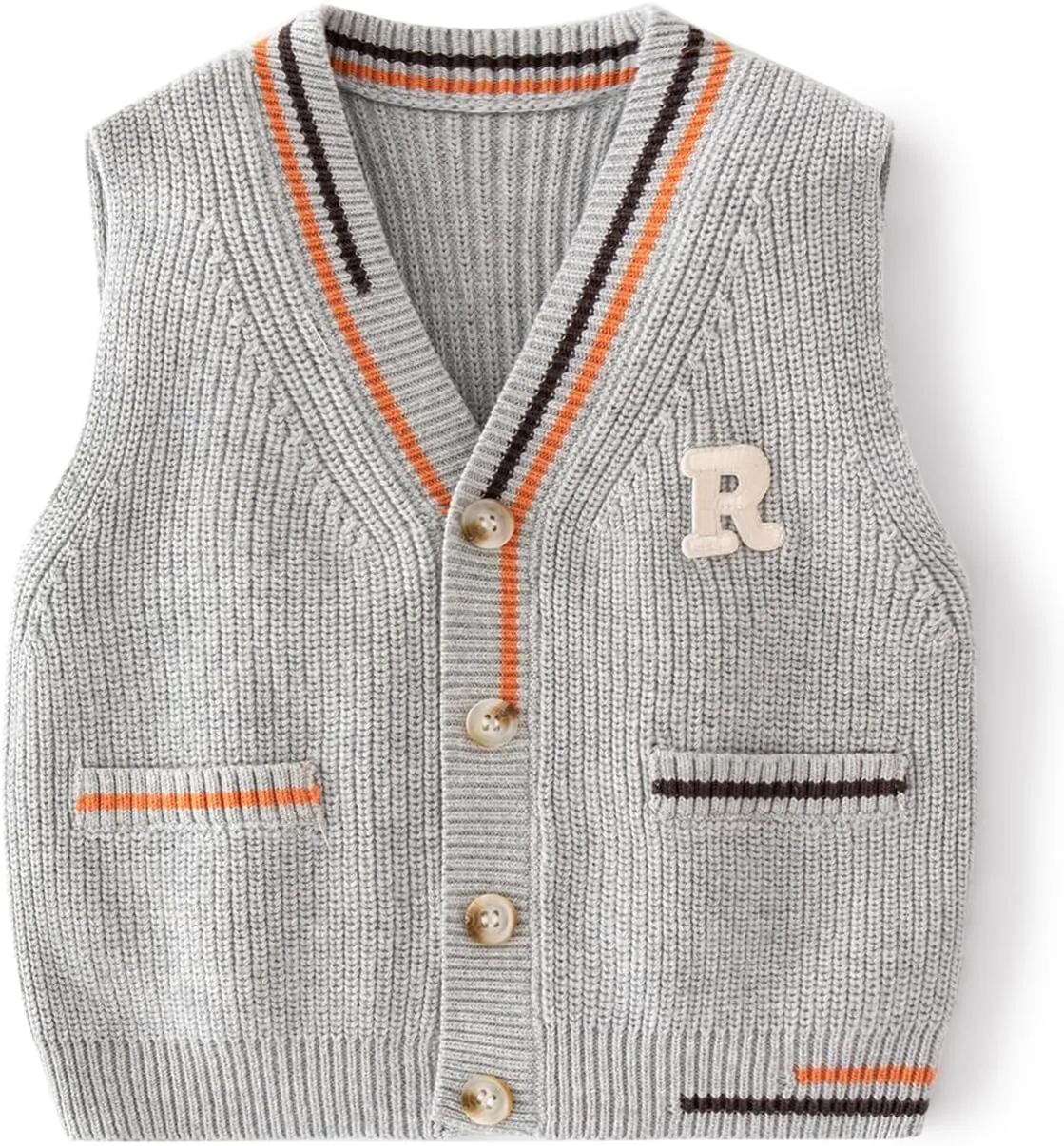 Toddler's Baby Knit Vest for Baby Boys Girls, Rustic Pastoral Style Toddler Sleeveless Sweater Warm Tops