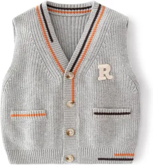 Toddler's Baby Knit Vest for Baby Boys Girls, Rustic Pastoral Style Toddler Sleeveless Sweater Warm Tops