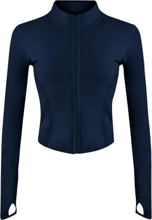 UANEO Workout Tops for Women Cropped Workout Jackets for Women Yoga Athletic Jacket