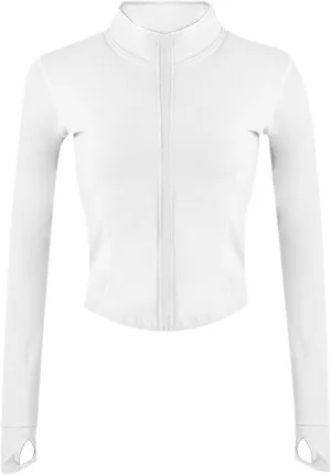 UANEO Workout Tops for Women Cropped Workout Jackets for Women Yoga Athletic Jacket
