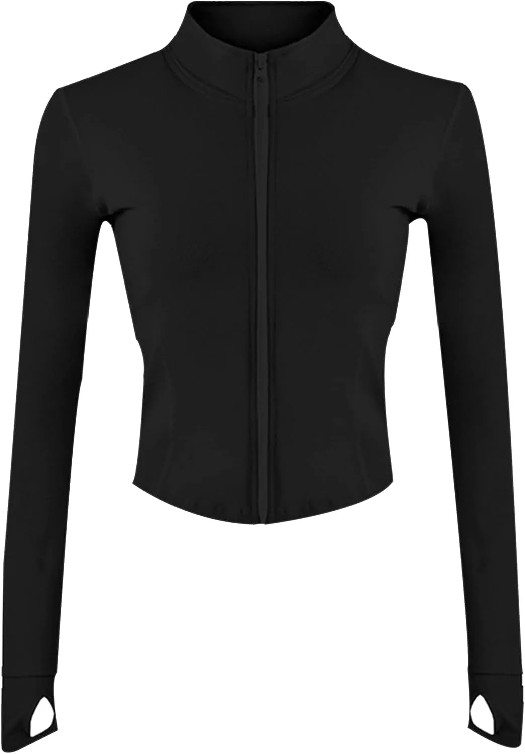 UANEO Workout Tops for Women Cropped Workout Jackets for Women Yoga Athletic Jacket