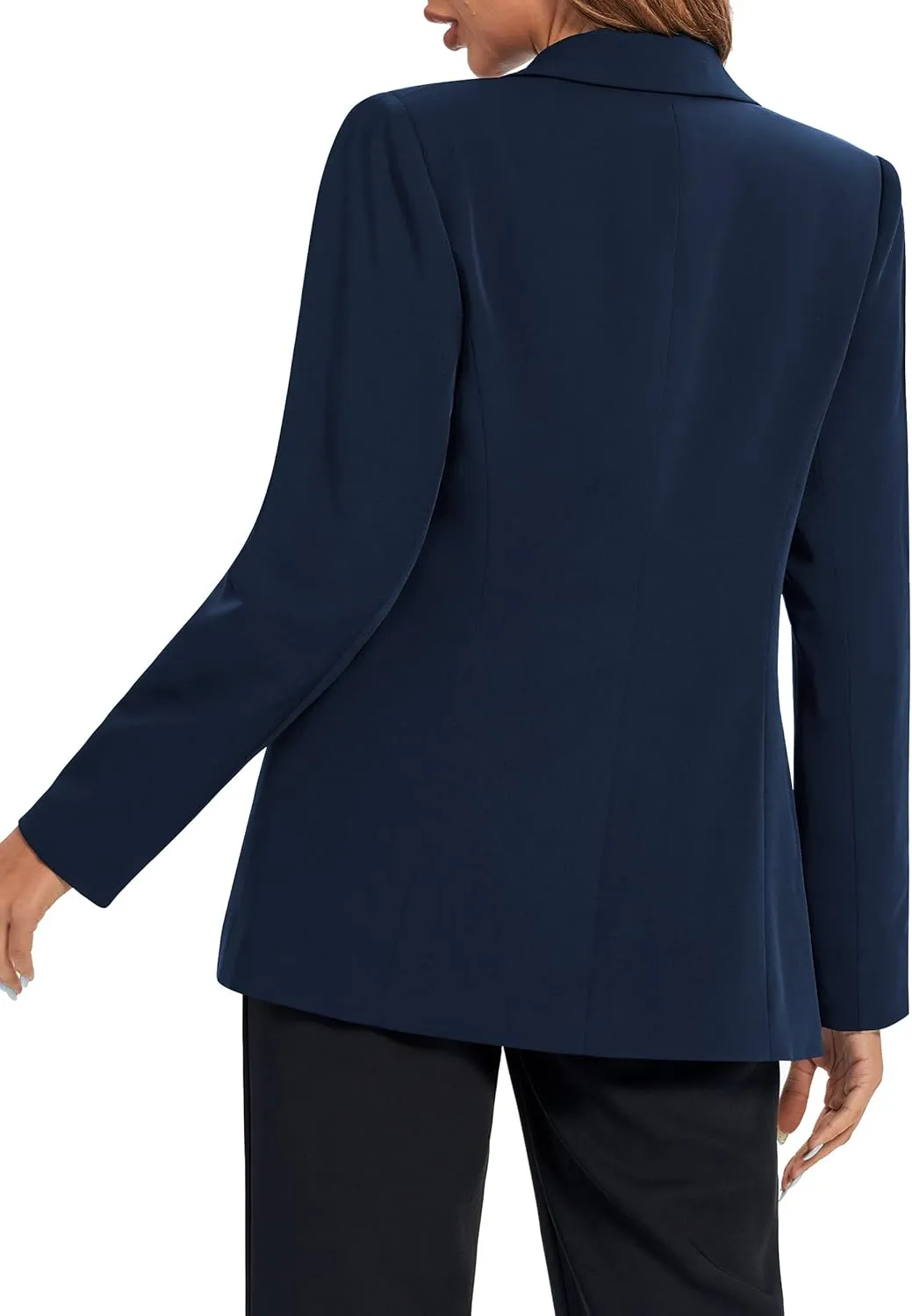 Urban CoCo Women's Casual Blazers Open Front Lapel Button Long Sleeve Office Work Suit Jacket