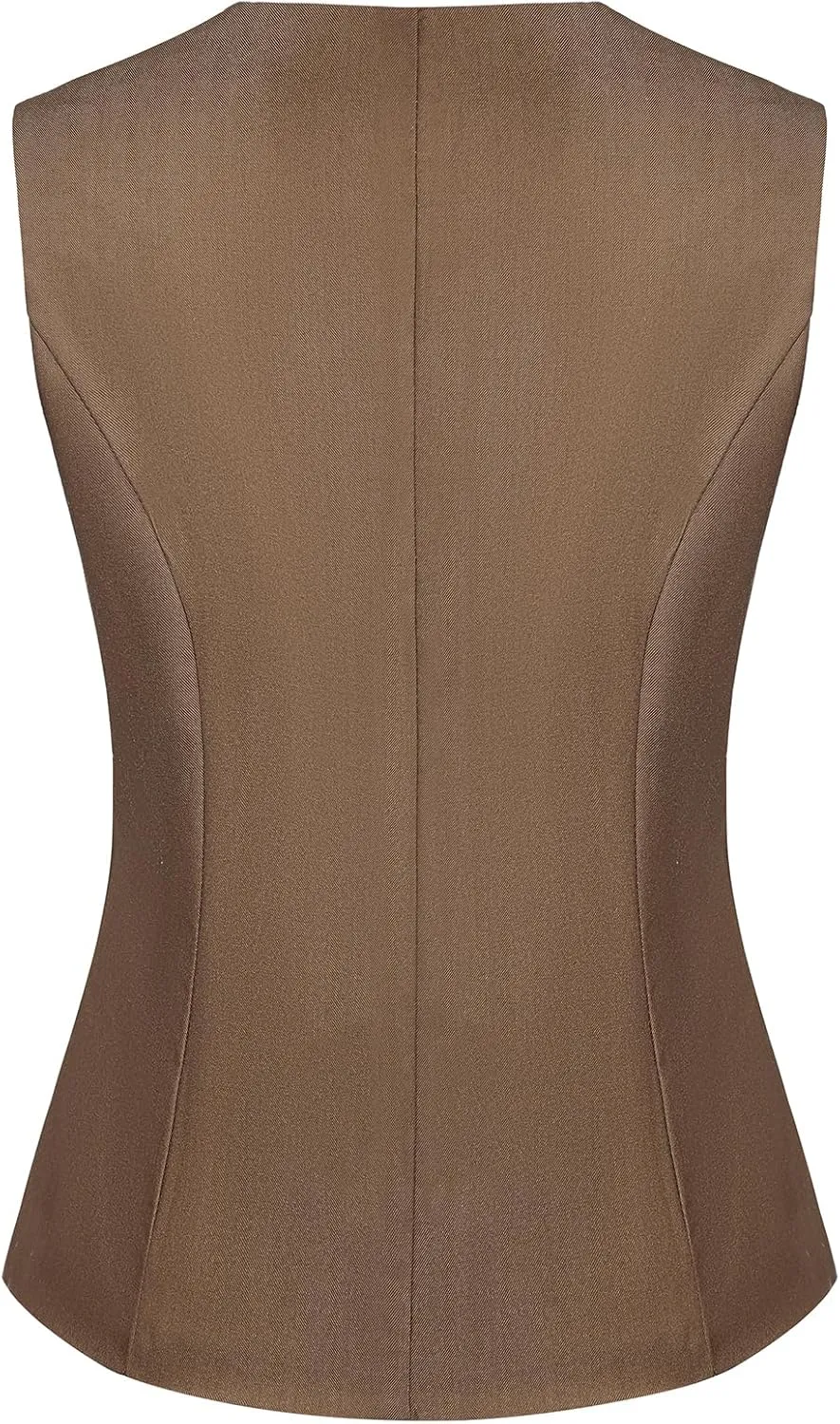 Waistcoat Vest for Women Fully Lined V-Neck Button Down Formal Fitted Dressy Suit Vest Coat with Pockets