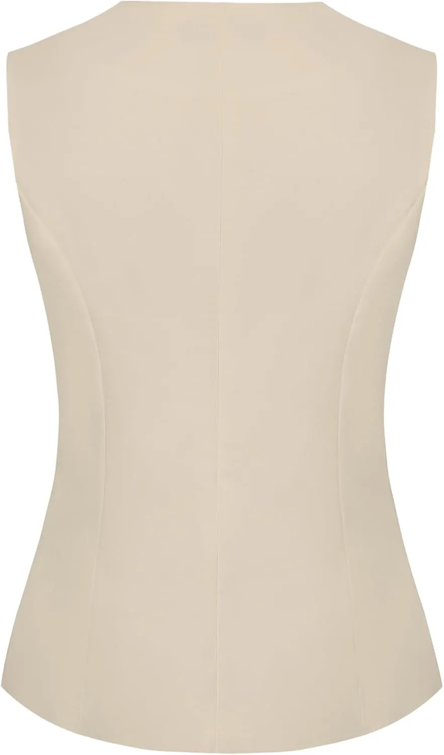 Waistcoat Vest for Women Fully Lined V-Neck Button Down Formal Fitted Dressy Suit Vest Coat with Pockets