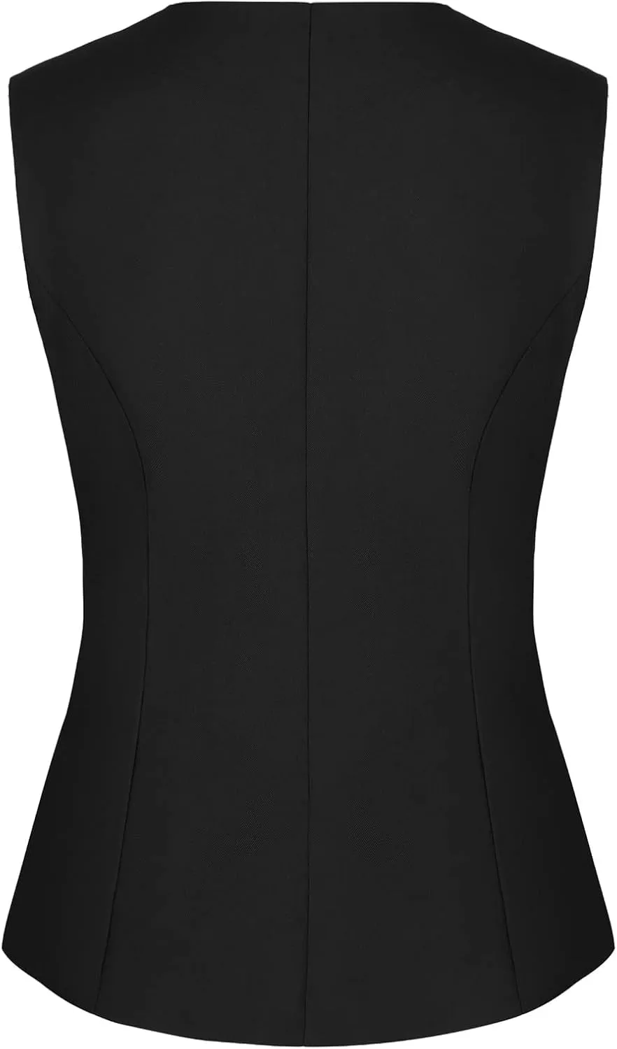 Waistcoat Vest for Women Fully Lined V-Neck Button Down Formal Fitted Dressy Suit Vest Coat with Pockets