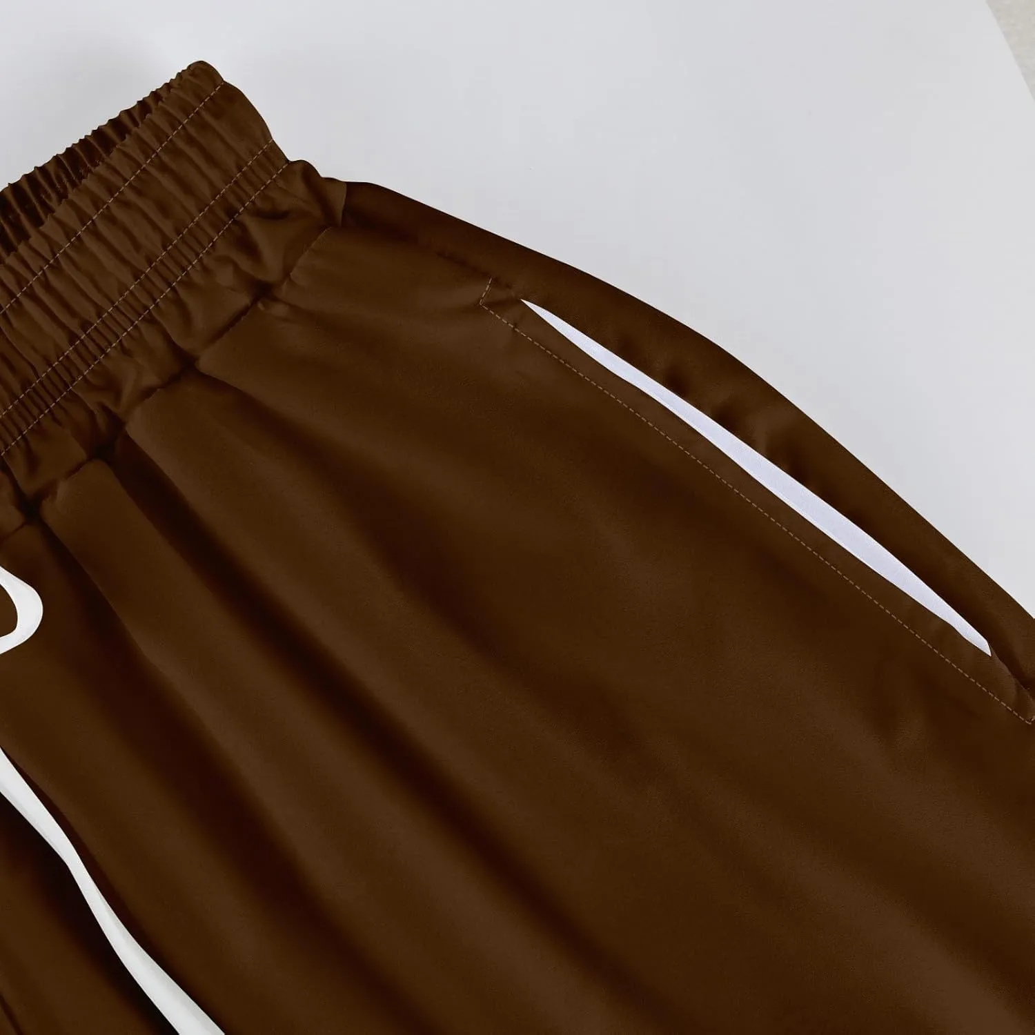 Wide Leg Pants for Women Casual Summer High Waistd Flowy Beach Pants Drawstring Elastic Waist Solid Pockets Trousers
